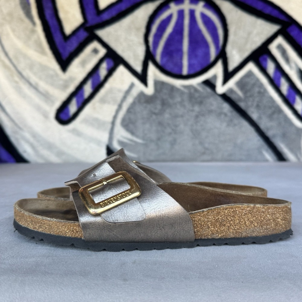 Size 38/W7 - Birkenstock Catalina Womens Narrow Sandals Single Strap Metallic